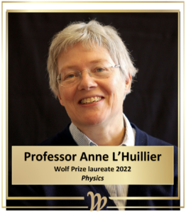 Professor Anne L’Huillier has been awarded the 2022 Wolf Prize in Physics